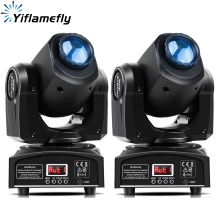 Yiflamefly Projecteurs LED RGB à tête mobile 30W, Lot de 2, Noir, Contrôle DMX pour Scène et DJ