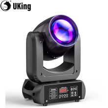 U'King Moving Head Beam Light, 150W, 18Prisma, 8Gobo, zwart, voor podium en DJ-verlichting