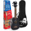 Octopus Ukelele soprano UK205, madeira, preto, completo 1