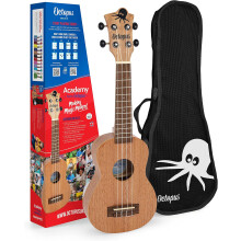 Octopus Ukelele Soprano UK205, madeira natural, modelo Academy completo