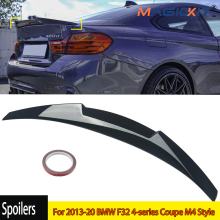 MagicKit kofferbakspoiler achter, M4-stijl, glanzend zwart, ABS-kunststof voor BMW 4-serie F32 Coupé 2013-2020