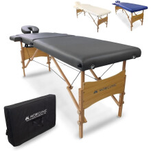Mobiclinic Camilla de Fisioterapia Dobrável CM-01 Light, 186x60 cm, Madeira, Preto, Suporta até 150kg, Portátil