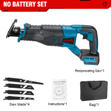 ONEVAN Scie Alternative Électrique 3000W, 10000 SPM, Sans Batterie, Pour Coupe Bois et Métal