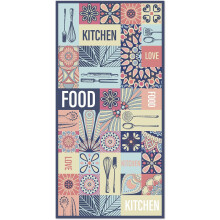 Panorama Tapete Vinílico de Cozinha Modelo Collage Palabras Multicolor 60x110 cm