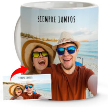 Caneca de cerâmica personalizada com foto e texto, 330 ml, para presente