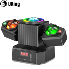 U'King Projecteur à tête mobile 4 pièces, 65W RGBW LED avec Laser et DMX512, Éclairage de scène pour fête et mariage