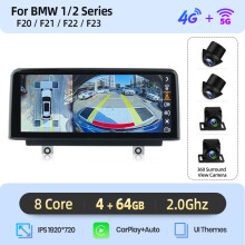 Junsun Autoradio Multimédia Android 4G, Écran 10,25 pouces IPS, CarPlay et Android Auto sans fil, 4Go+64Go, pour BMW Série 1 2 3 4