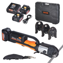 SucceBuy Outil de Sertissage de Tuyaux Électrique Sans Fil, Kit avec 2 Batteries 20V 4.0Ah et Écran OLED