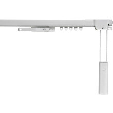 StoresDeco trilho extensível para cortinas, 120-210 cm, metal branco, para teto ou parede