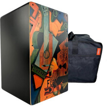 Duende Cajon Flamenco Edição Limitada, MDF 10mm e tampa de abedul 3mm, com capa tipo mochila
