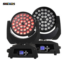 SHEHDS moving head licht, set van 2, 36x18W RGBWA UV, lineaire dimmer voor concert en party