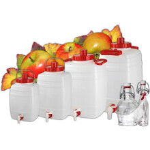 DeTec, barril de fermentação de bebidas, 10 litros, plástico, com torneira