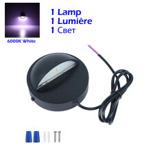 QACA LED-Terrassenleuchte, Aluminium, 100 mm, IP65, 12 V, 2 W, 180 lm, schwarz