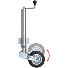 Roda de Apoio Dobrável, 60 mm, Alta Resistência, Capacidade de Carga 400 kg, para Reboque e Caravana