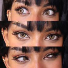 UYAAI Taylor DNA gekleurde contactlenzen, Himalaya Brown, set van 2 met opbergdoos