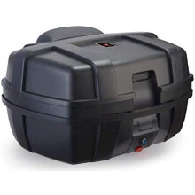 Mlink Baú de Motas Universal XXL 47L, Preto, para 2 Capacetes Integrais, Impermeável