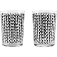 SCALPERS HOME, conjunto de 2 copos de sidra, cristal transparente, 520 ml, com design de caveira