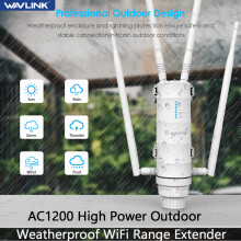 Wavlink AC1200 WiFi Range Extender, weerbestendig, dual-band 2.4G & 5.8GHz, outdoor router met POE