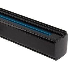 LEDKIA Carril Trifásico de Alumínio, 1 Metro, Preto, Empotrável para Focos LED