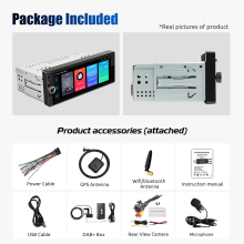 ESSGOO Autoradio Multimédia 1Din, 6,86 pouces, Android 14, 4Go+64Go, Carplay, Android Auto, Bluetooth