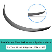 HEENVN kofferbakspoiler, matte highland, echte koolstofvezel, voor Tesla Model 3 Highland en Model Y Juniper