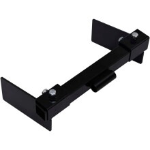 vidaXL Adaptador de removedor de neve para cortacésped, preto, aço, 401 x 220 x 120 mm