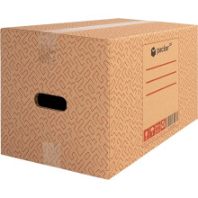 Packer PRO, conjunto de 10 caixas de cartão para mudanças e arrumação, 430x300x250mm, cor kraft