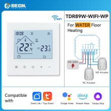 Vancoo Wasserbodenheizungssystem, Smart WIFI Thermostat mit zentralen Stellantrieben, 3A, 110–240 V