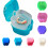 (White)Denture Bath Box Cases Dental False Teeth Storage With Hanging Container Net 4