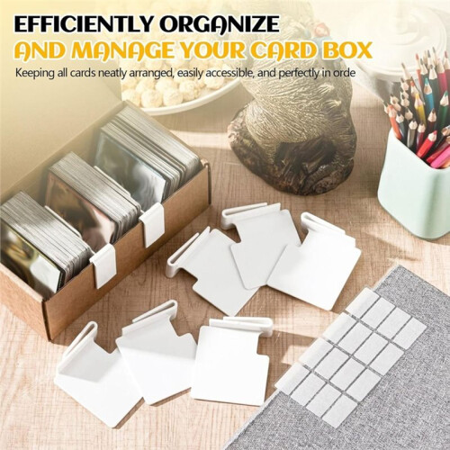 10 Pcs White Card Box Dividers, Max Opening Width:4mm