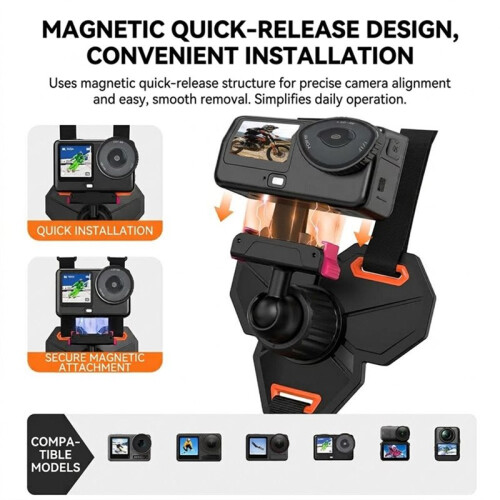 Motorcycle Helm Chin Strap Mount for ACTION 3/4/5PRO/OSMO 360 Action Camera Holder Bracket