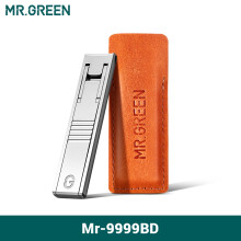 MR.GREEN nagelvijl, ultra dun, precisie fabricage, met runderleer, donkerbruin