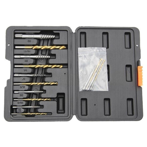 14Pcs Screw Extractor Set and Left Hand Drill Bits Set Easy Out Extractor,Broken Bolt Extractor Kit