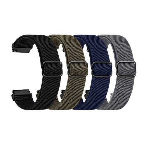Conjunto de 4 Pulseiras Veryfit para Smartwatch, Compatíveis com para  Watch 5 Pro 22mm, Modelo Single Loop com Fivela Ajustável e para