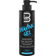 L3VEL3 Gel de Barbear Transparente Aqua, Fórmula Sem Espuma, Proteção contra Cortes e Irritação