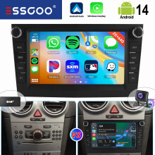 ESSGOO Autoradio Android 14, 7 pouces, 2GB RAM + 64GB ROM, GPS, Apple CarPlay et Android Auto, pour Opel Corsa Astra Zafira