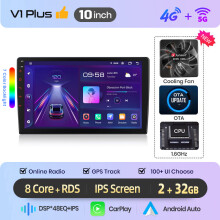 Junsun Autoradio Android Auto, Système Multimédia 2 Din, Écran Tactile 10 pouces, 2G 32G, pour Peugeot 108 Citroen C1 Toyota Aygo