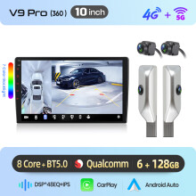 Junsun Autoradio Android Auto, Système Multimédia 2 Din, Écran Tactile 10", 6G RAM + 128G ROM, Gris Argenté