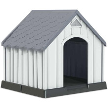 7house estufa para cães, 92x87x91cm, resina resistente, impermeável, para exterior e interior