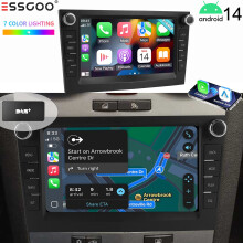 ESSGOO Autoradio Android 14, Écran Tactile 7 Pouces, 4 Go RAM + 64 Go ROM, DAB Box, pour Opel Corsa Astra Zafira