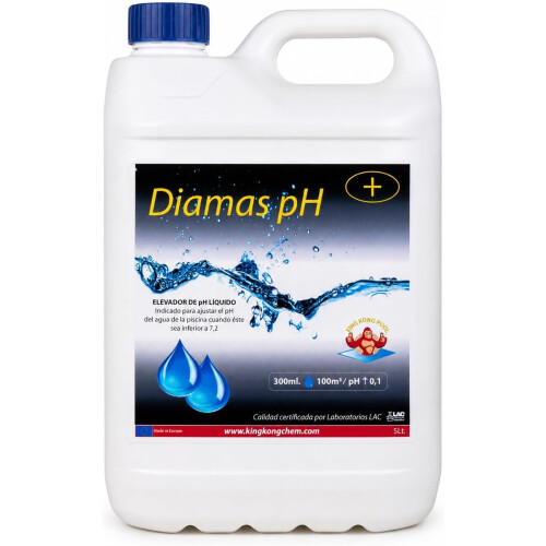 DIAMAS Elevador de pH concentrado para piscinas, formato líquido, 5 litros