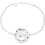 Pulseira de Nascimento em Prata de Lei 925, Modelo Rolo com Disco de 18mm, 19cm com Extensor 1