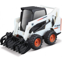 Bburago, carregador de direção deslizante Bobcat S590, 10 cm, com grampo, modelo colecionável