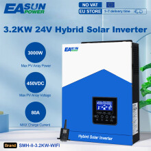 Easun Onduleur Solaire Hybride 3.2KW, MPPT Hors Réseau, 220-240V, Pur Sinus, avec WiFi