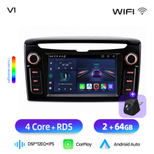 Junsun Autoradio Android 14, 2G 64G, 7 pouces avec Caméra de Recul, pour Lancia Ypsilon 2012-2020