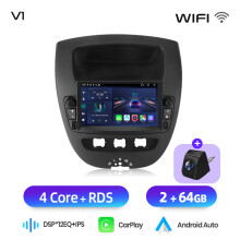 Junsun Autoradio 2 Din, Écran Tactile IPS 7 pouces, Android 13, 2G 64G, CarPlay et Android Auto, avec Caméra de Recul