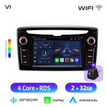 Junsun Autoradio Multimédia 7 pouces 2G 32G avec Caméra de Recul, Android 14, CarPlay, Android Auto, pour Lancia Ypsilon 2012-2020