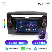 Junsun Autoradio Multimédia 6,2 pouces, Android 14, 2G 64G, CarPlay et Android Auto, pour Lancia Ypsilon 2012-2020