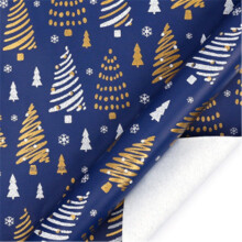 Jumbo Kraft Christmas Wrapping Paper Roll Black Gold Foil 17in x 33ft