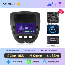 Junsun Autoradio 2 Din, Système Multimédia Android 14, Écran Tactile IPS 7 pouces, V1 Plus (4G 64G), CarPlay et Android Auto